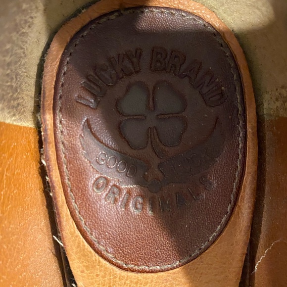 Lucky Brand Patchwork Leather Block Heels Size 7.5 - Picture 9 of 12